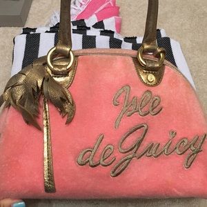 Juicy couture pink terry bowler bag